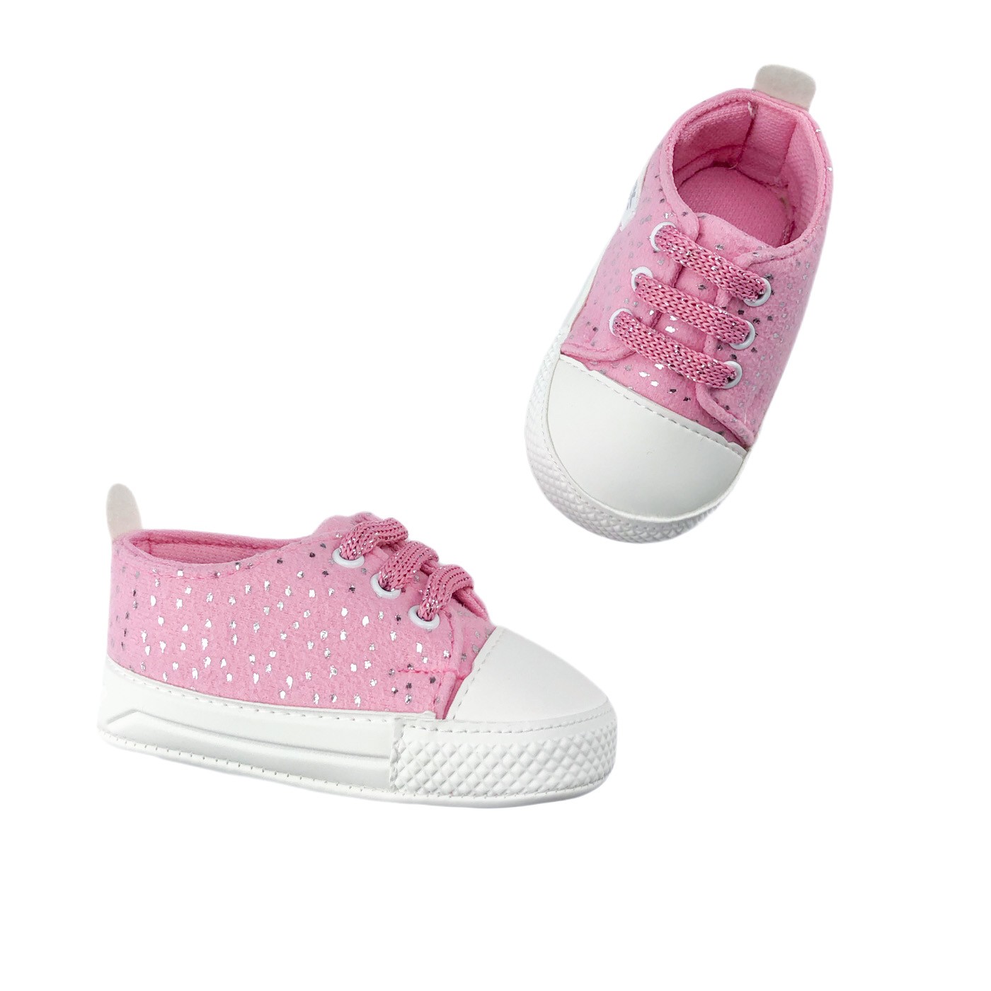 Παπούτσια Αγκαλιάς με Ασημί Details