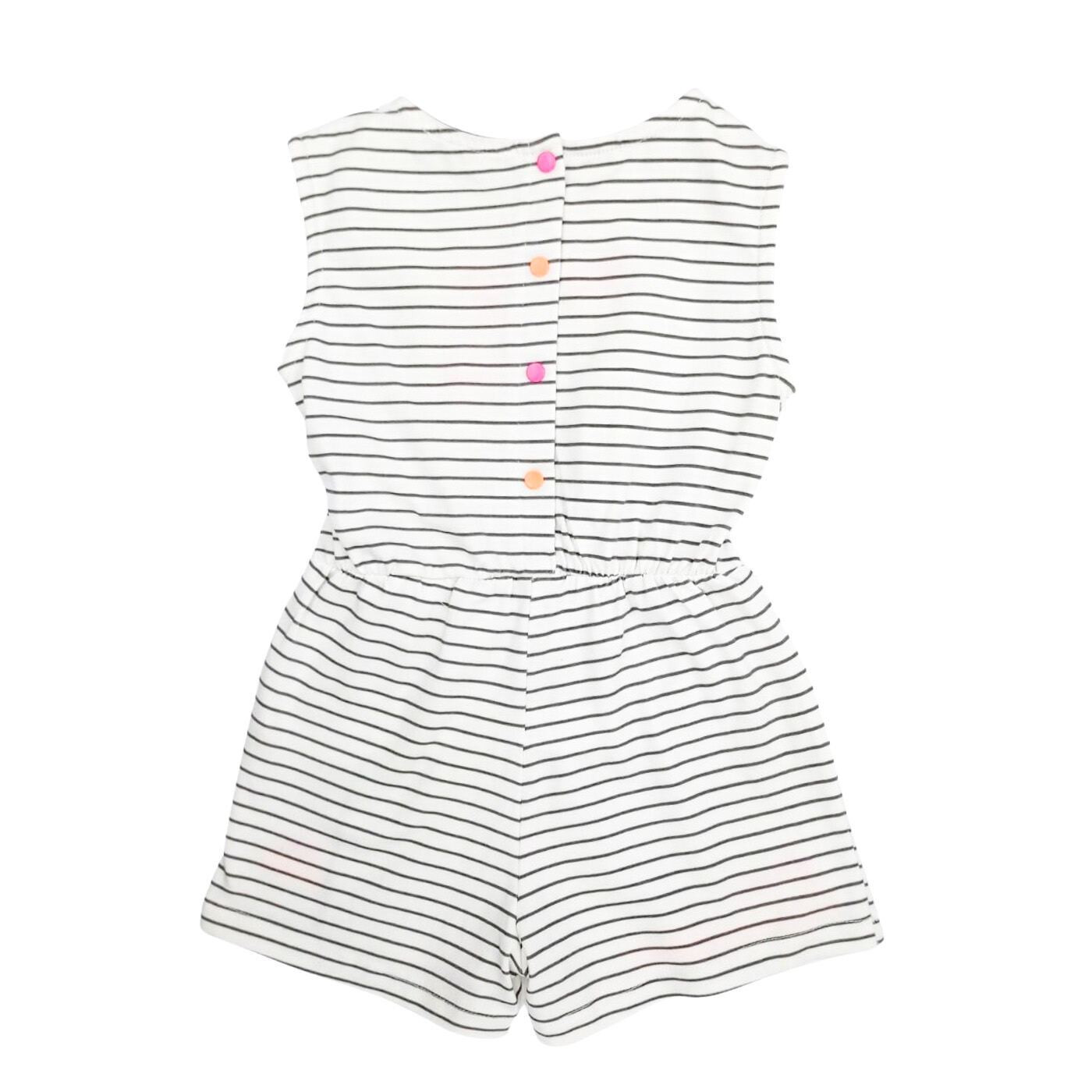 Ριγέ Playsuit με Τσέπες