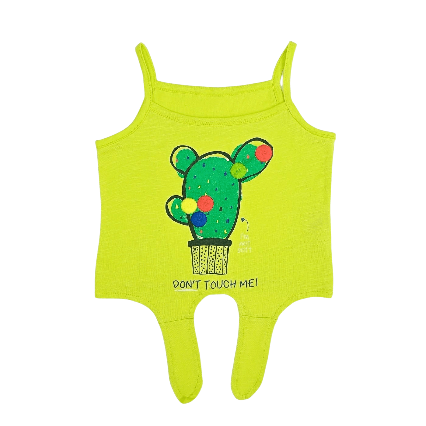 Λαχανί Crop Top Σετ με Κάκτους