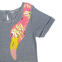 Flamingos Navy Φόρεμα με Ρίγες