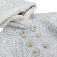 Πλεκτή Ζακέτα με Γούνινες Καρδιές