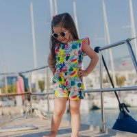 Toucan Playsuit με Φλούο Εμπριμέ