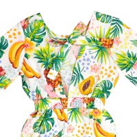 Εμπριμέ Playsuit με Δέσιμο στην Πλάτη