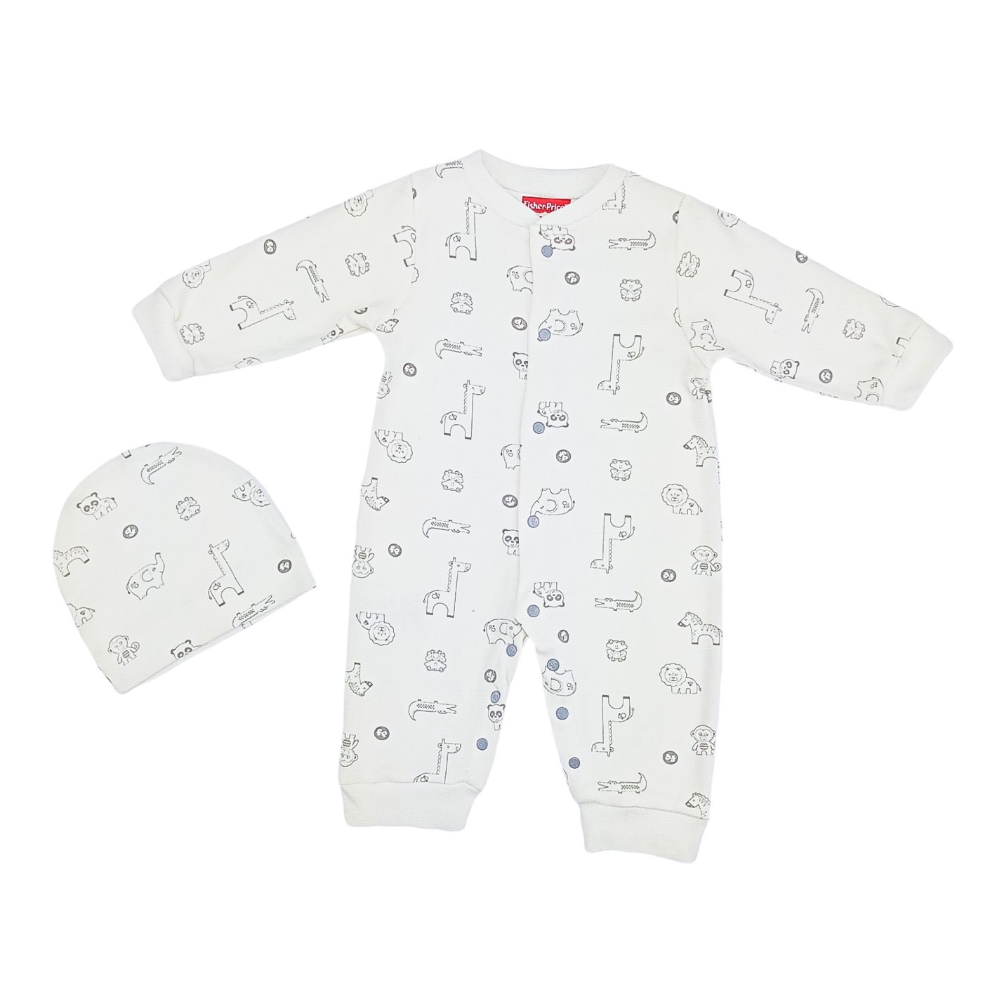 Βρεφικό Φορμάκι Λευκό με Σκουφάκι