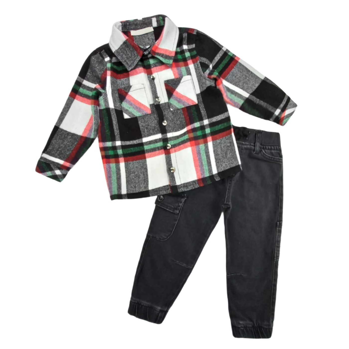 Χειμωνιάτικο Καρό Πουκάμισο με Τζιν